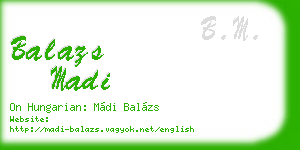 balazs madi business card