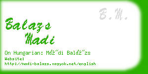 balazs madi business card